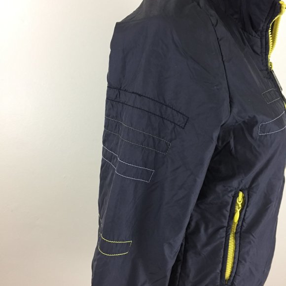 55DSL by Diesel Dark Gray Mustard/Yellow Trim Zip Pockets Logo Hardware Jacket - Picture 7 of 9